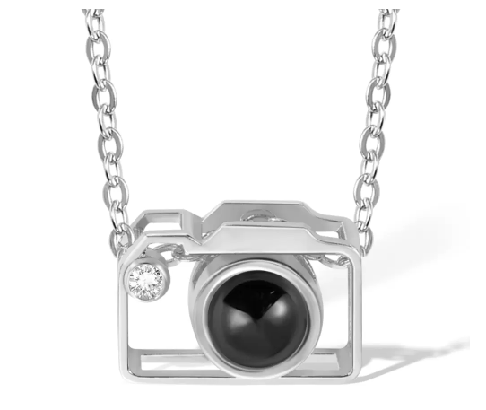 Personalized Camera Projection Necklace