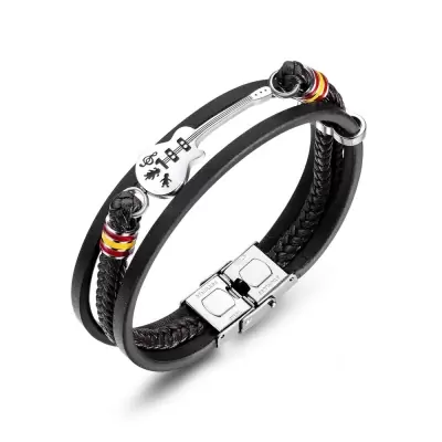 Punk Guitar Bracelet, Multi-layer Braided Bracelets