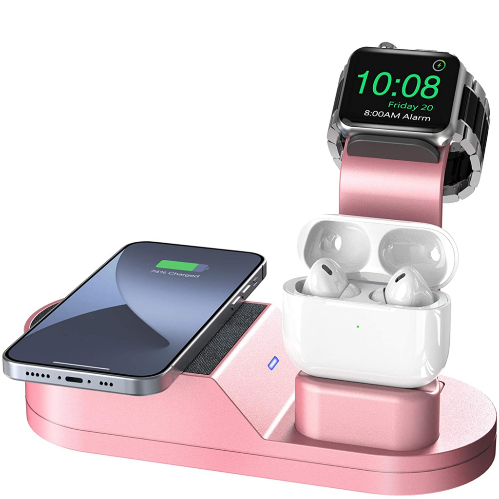 Deszon Wireless Charging Station Compatible with Watch Stand iWatch Series 7 SE 6 5 4 3 2 1