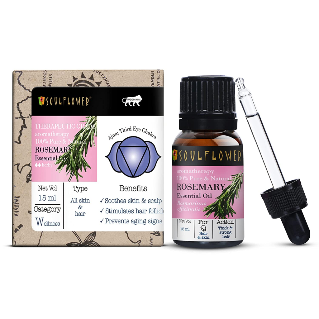 Soulflower Rosemary Essential Oil for Hair Growth