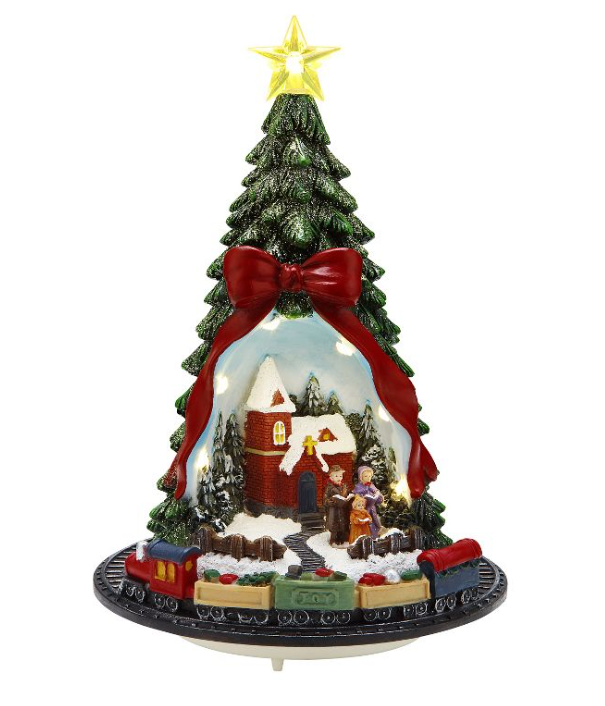 Mr. Christmas Musical Christmas Tree Decoration with Animated Village Scene - 9
