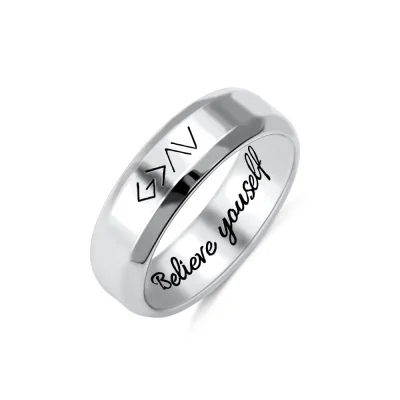 Engraved "God is greater than the highs and lows" Ring in Silver
