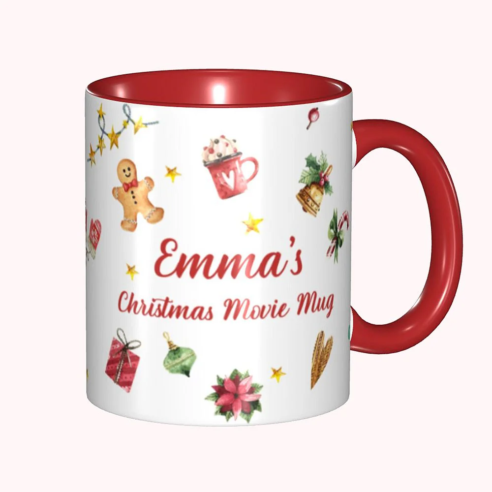 Personalized Red Christmas Movie Mug