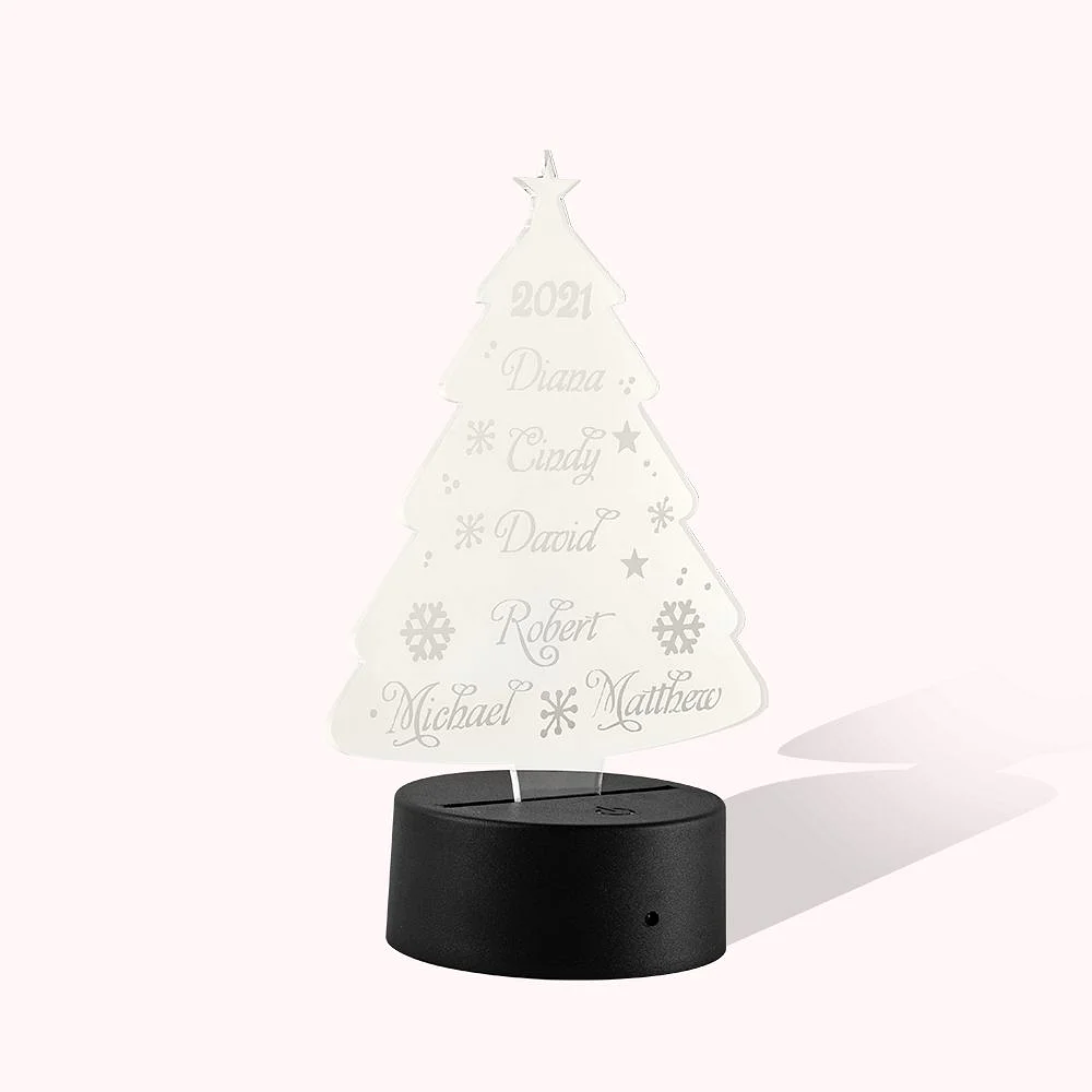 Personalized Christmas Tree LED Night Light