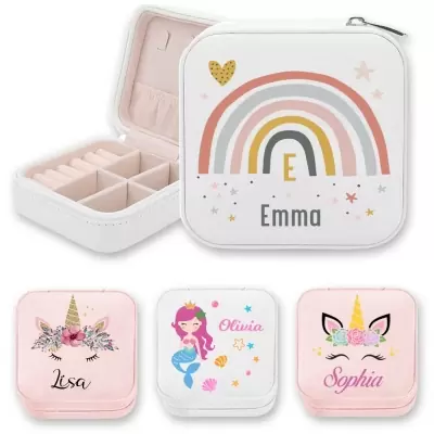Personalized Jewelry Box with Unicorn/Mermaid