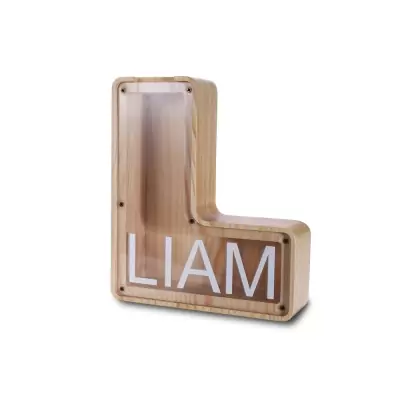 Customized Wooden Name Money box