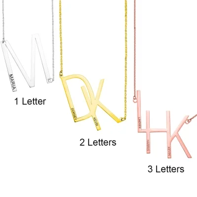 Personalized Sideways Initial Necklace