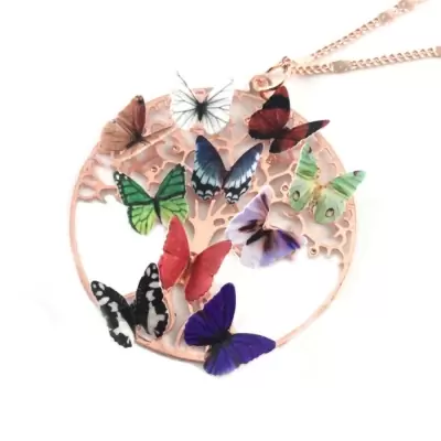 Custom Butterfly Family Tree Necklace