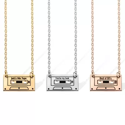 Custom Cassette Tape Necklace