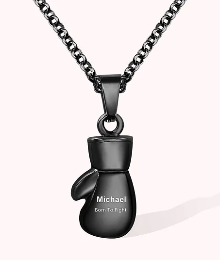 Personalized Boxing Glove Stainless Steel Necklace for Boxers Lover
