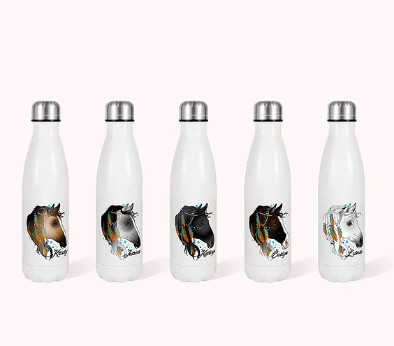 Custom Water Bottle Horsey Gift