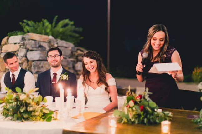 bridesmaid speech